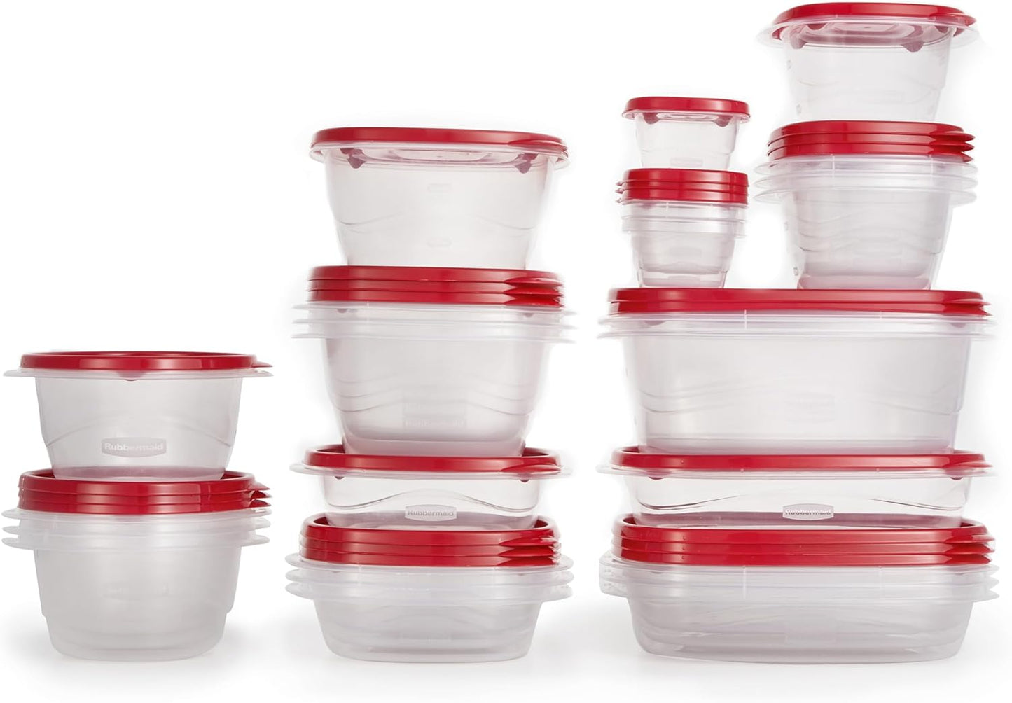Rubbermaid 50-Piece Food Storage Containers Set with Lids, Teal Splash – Perfect for Lunch, Meal Prep, Leftovers & More – Top Rack Dishwasher Safe, BPA-Free Plastic