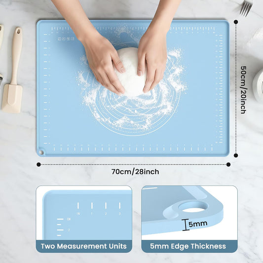 28x20 Silicone Rolling Mat Non-Stick Food Grade Baking Mat w/Measurements