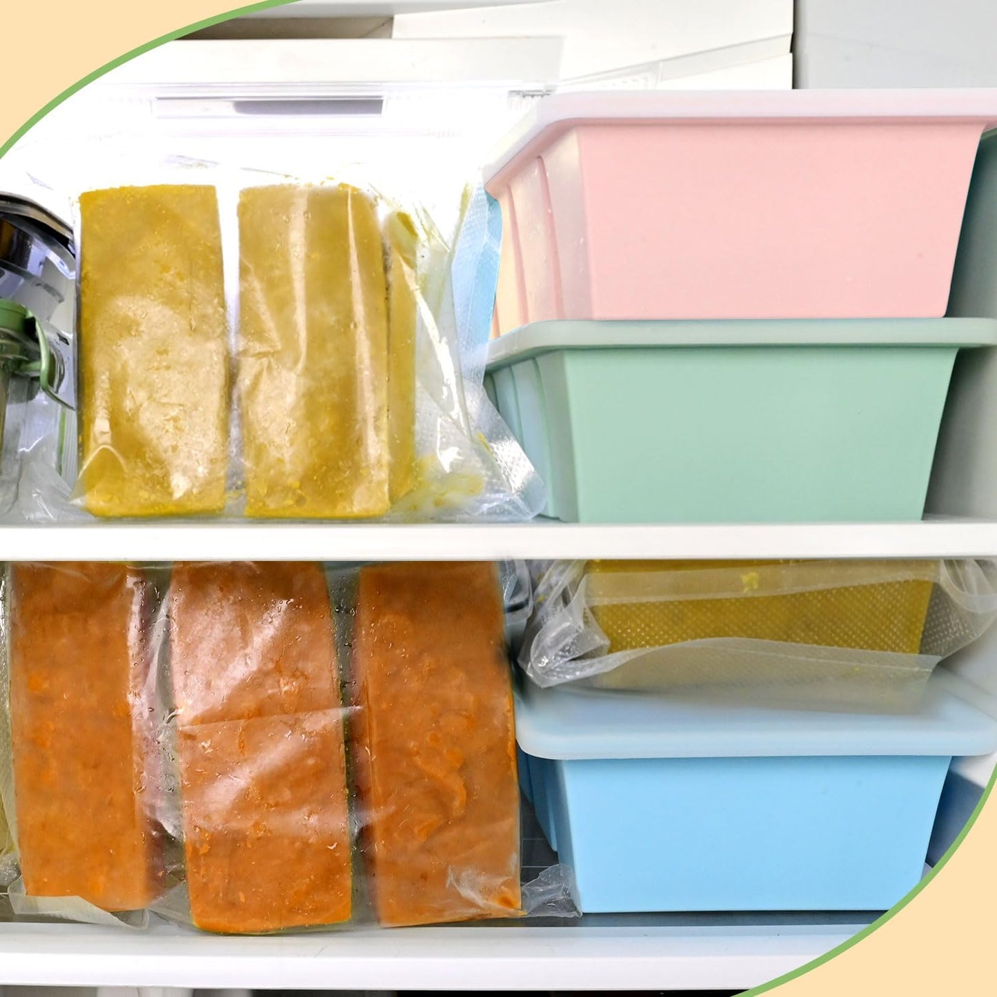 Silicone Freezer Tray for Sauce Cube: GGOW Silicone Freezing Tray for Broth Soup Storage - Freeze 250mL 125mL Souped Portion