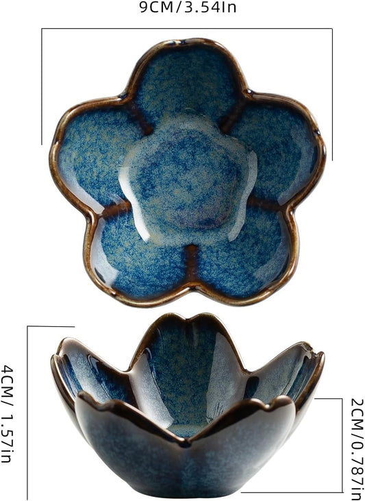 Floral Ceramic Jewelry Tray, 3.5" Ring Holder Trinket Bowl