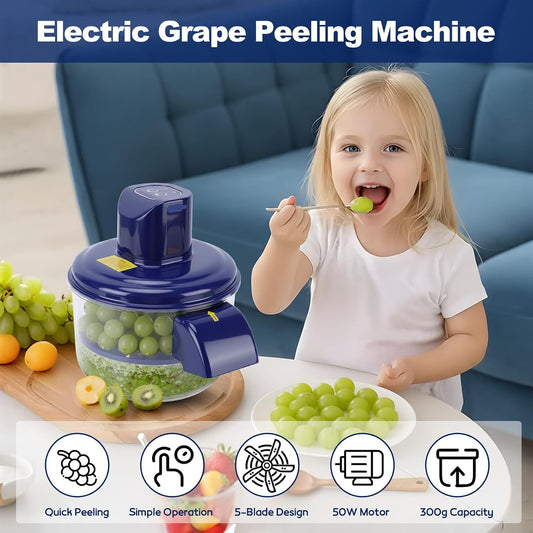 Peeling Machine, Electric Garlic Peeler Machine, Pelador de Frutas Electrico, Cherry Tomato Garlics Peeler Skin Remover Tool, Effortless Peeling for Home Kitchen