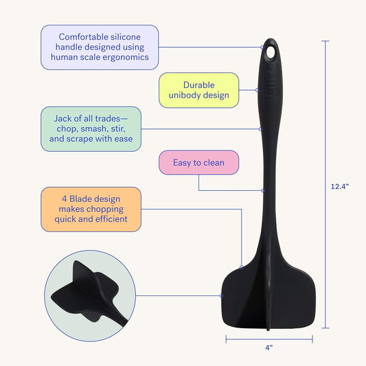 GIR Premium Silicone Quad Meat Chopper – Ultimate, Slate