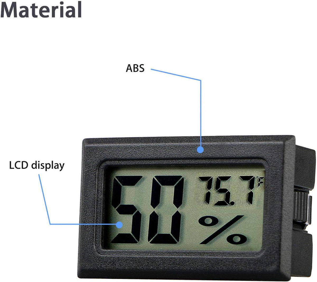 4-Pack Mini Indoor Temperature Humidity Meters Digital Gauge