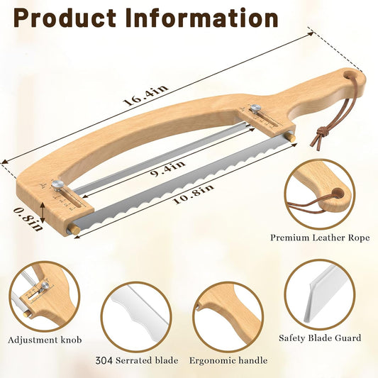 Bread Knife for Homemade Bread-Precision Thickness Bread Cutter