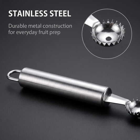 Stainless Steel Strawberry Huller and Tomato Stem Corer Tool Multi-Function Stainless Corer and Pitter Remover for Strawberry Gadgets Kitchen Tool Blade Craft Fruit, Tomato