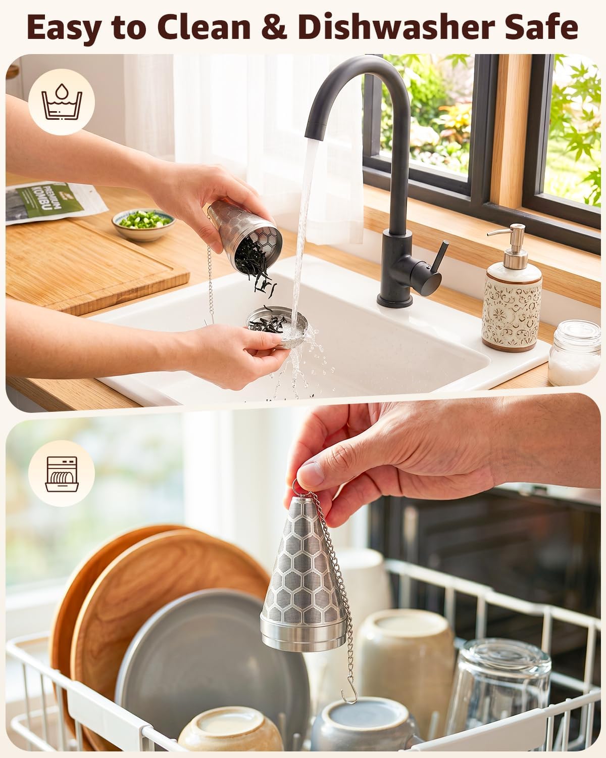 Tea Infuser for Loose Leaf Tea 304 Stainless Steel Cone Tea Strainer