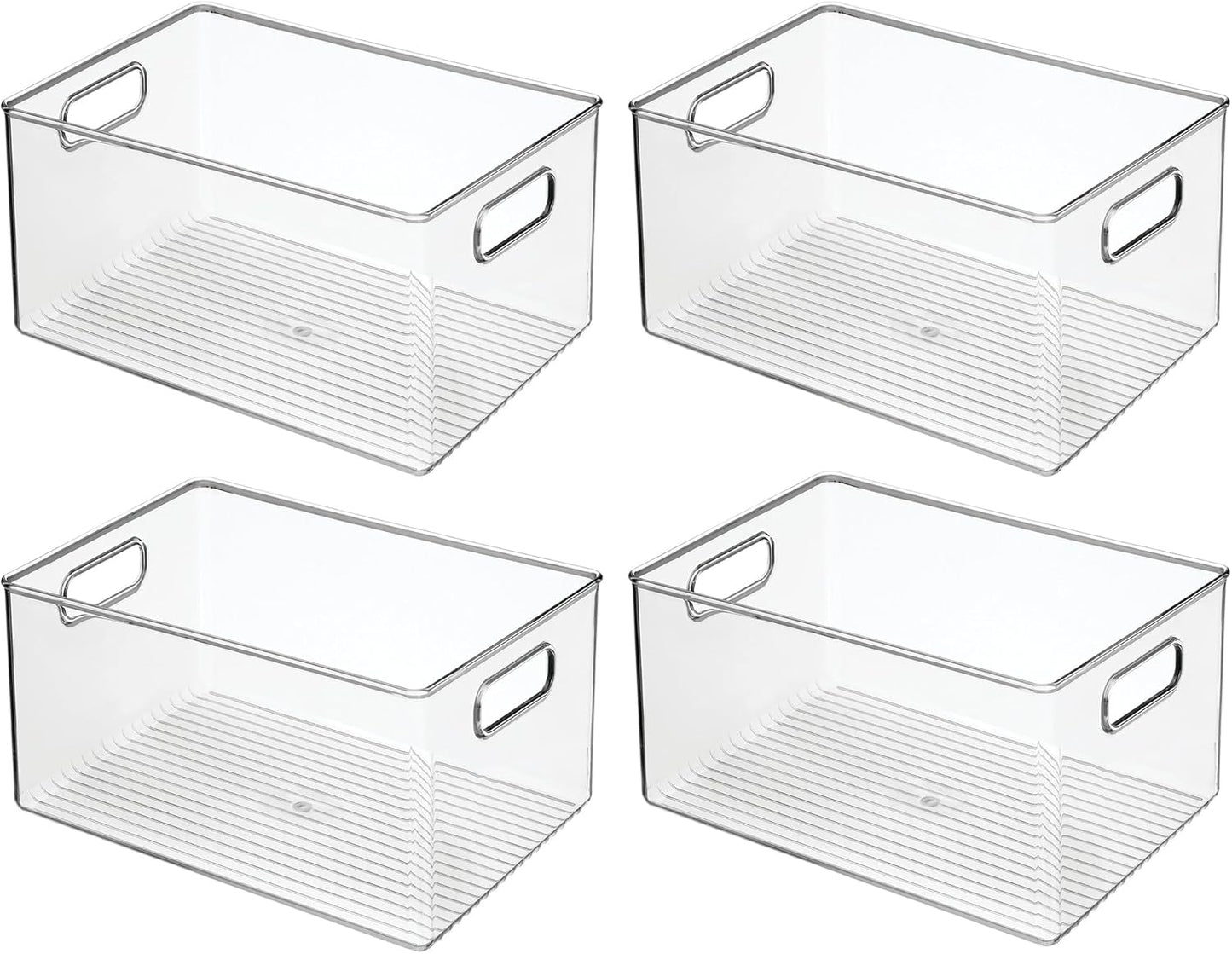 iDesign Recycled Plastic Pantry Storage Bin – Linus Collection - Clear