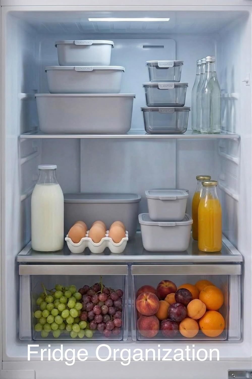 Glass Food Storage & Meal Prep Container Set of 4 with Airtight Glass Lids, Leakproof, 3 Free Straps, Oven, Microwave Safe, BPA & Plastic-Free