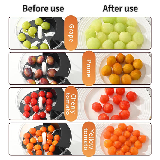 Grape Peeler 5-Blade Automatic Small Fruit USB Rechargeable, One-Touch Cherry Tomato Prune Garlic Peeler for Home Kitchen Milk Tea Dessert Shop