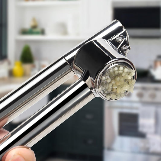 Heavy Duty Garlic Press, Stainless Steel Dishwasher Safe Garlic Crusher & Mincer, Rust Proof & Ergonomic Grip Handle, Easy Squeeze Garlic Twister Mincer Kitchen Gadgets for Garlic, Ginger, Spices