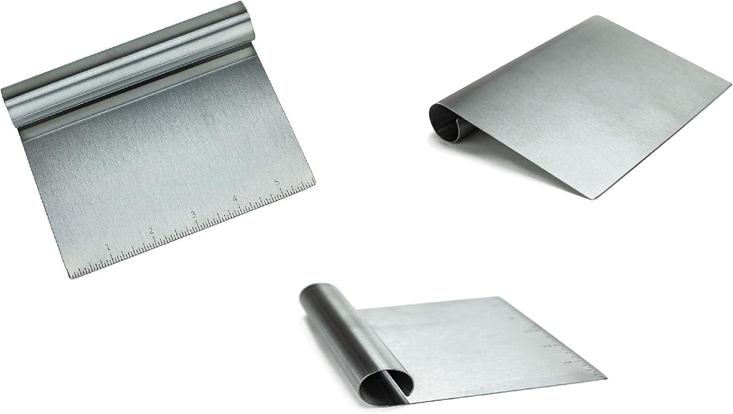 Stainless Steel Food Scraper and Chopper Large Griddle Spatula Kitchen Tool Gadget