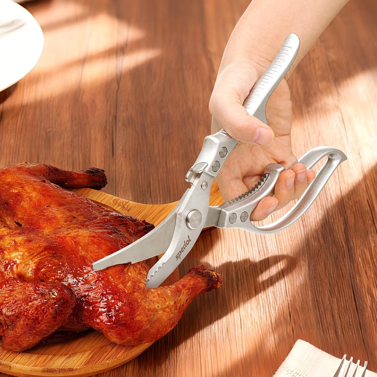 Kitchen Scissors Food Cutting: Heavy Duty Poultry Meat Shears - Stainless Steel All Purpose for Home Cooking & Restaurant