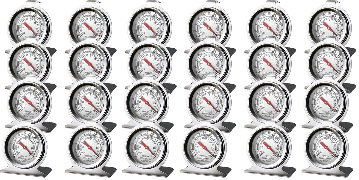Stainless Steel Refrigerator Freezer Thermometer Large Dial Thermometer