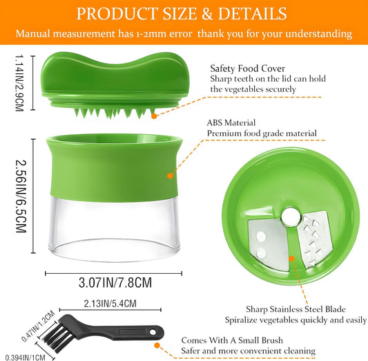 Vegetable Spiralizer Grater,Zucchini Spiralizer Noodle Maker w/Small Brush