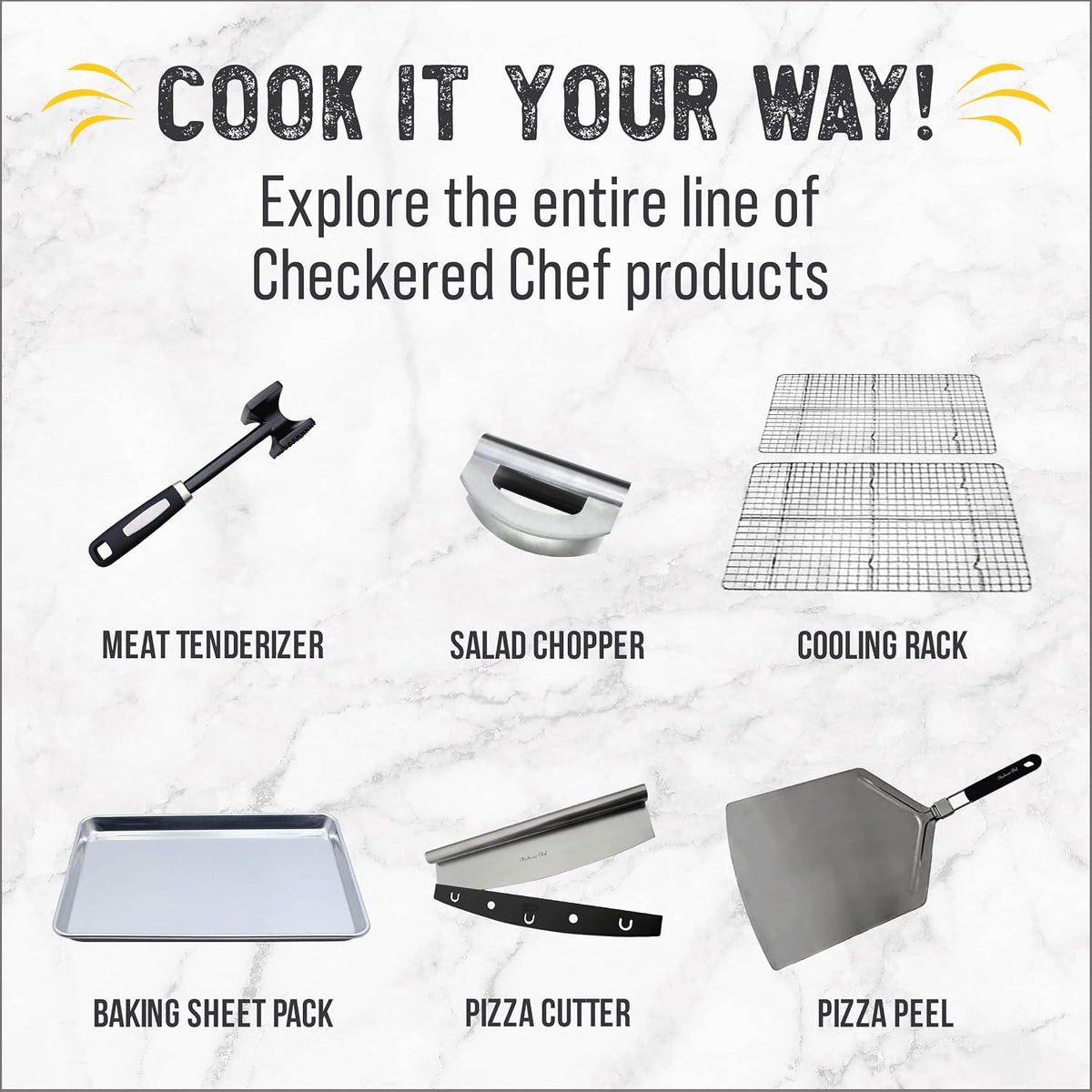 Checkered Chef Pizza Peel - Foldable 13" x 15" Aluminum Spatula Paddle