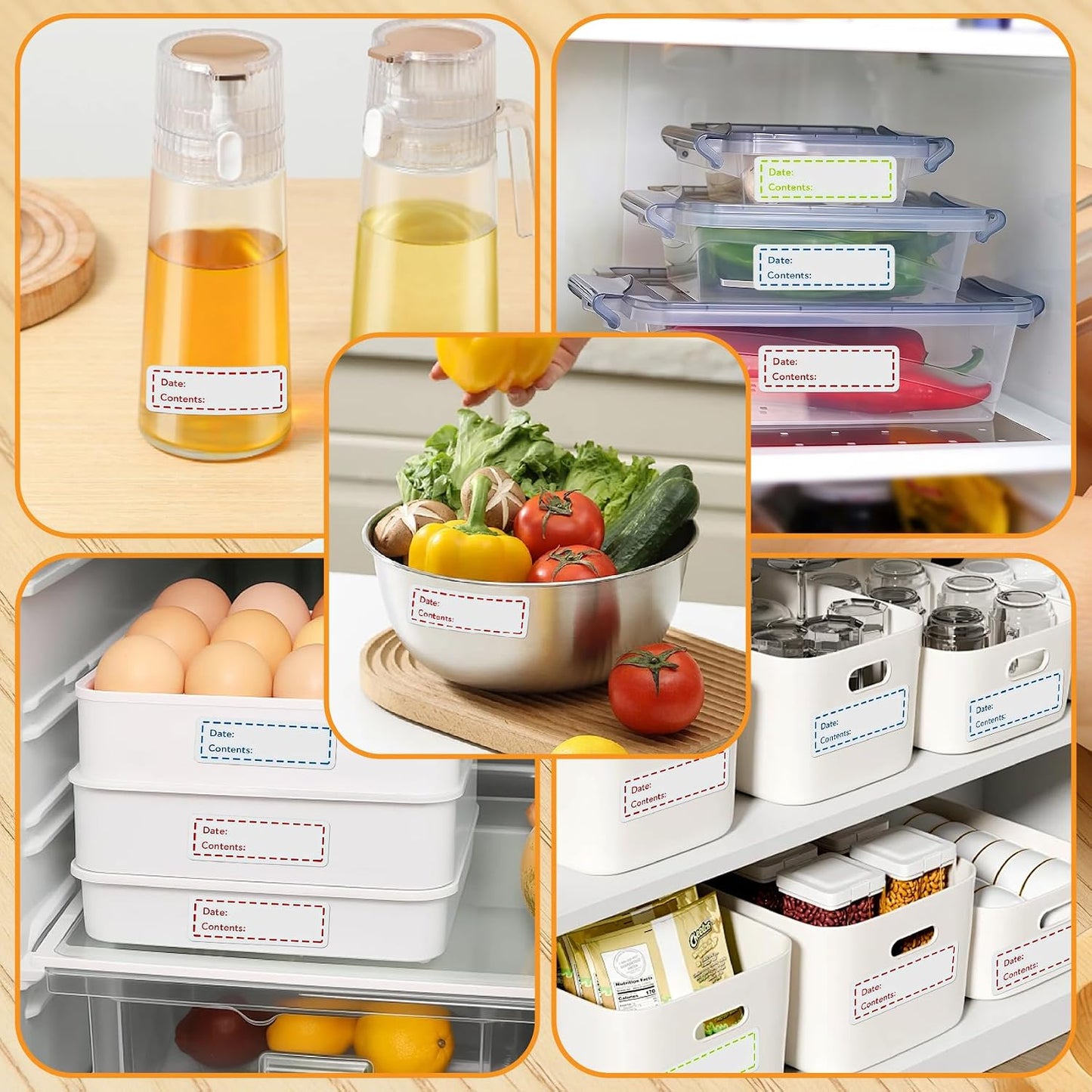1000 Pcs Removable Freezer Labels, 1 x 3 Inch Food Labels for Food Containers, Food Date Stickers, Easy to Clean Write On Refrigerator Freezer Paper Labels, No Residue for Kitchen