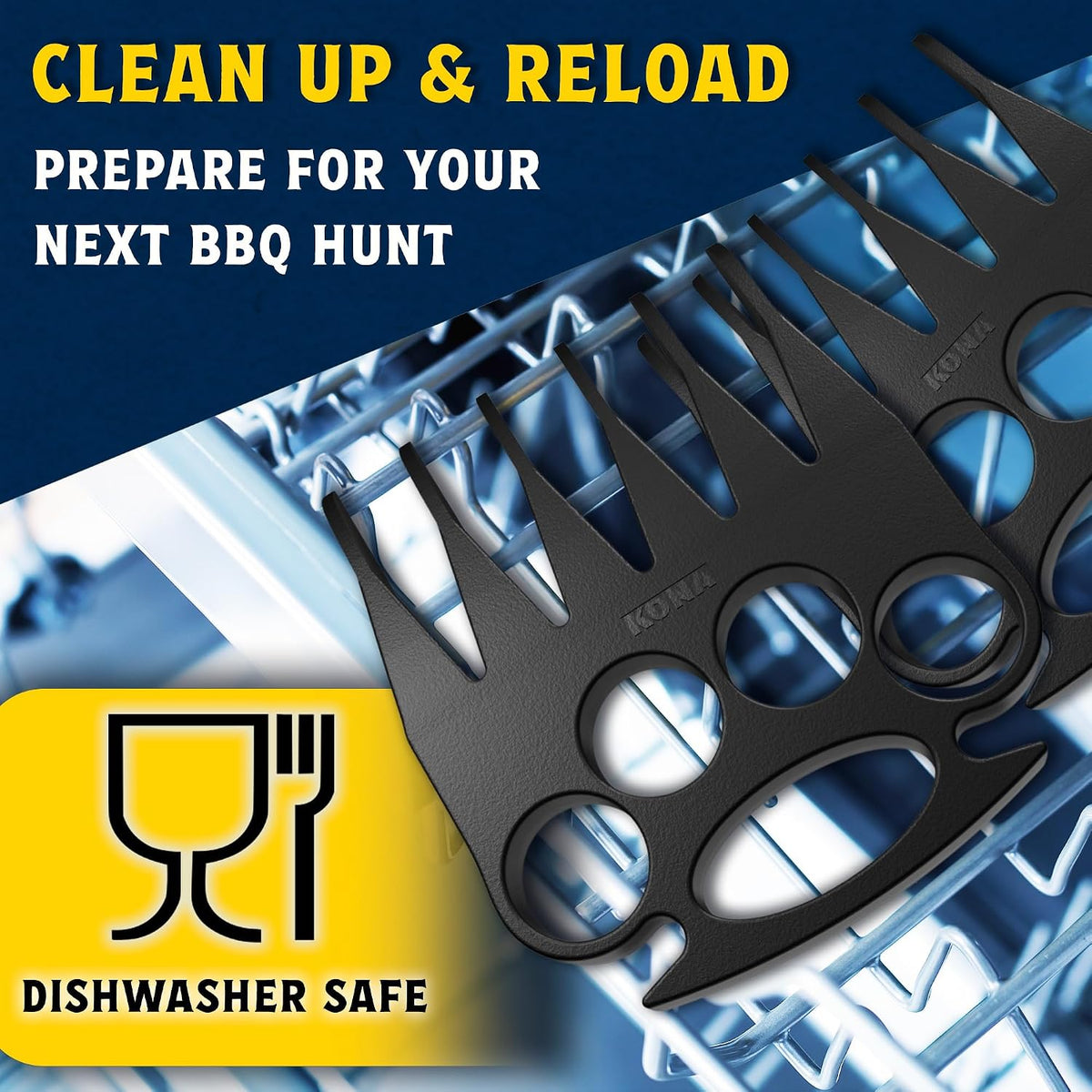 Kona Wolverine Shredder Claws – Heavy Duty BBQ Tools for Pulled Pork, Chicken, Beef – Grill Accessories for Shredding Meat