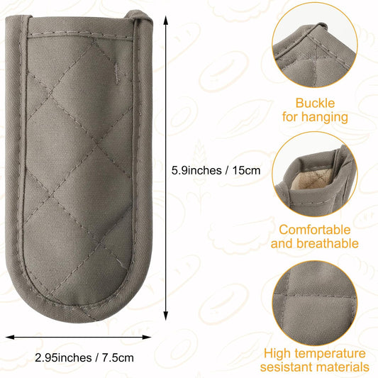 4PCS Cast Iron Skillet Handle Covers, Pot Holders for Kitchen, Cast Iron Handle Cover, Reusable Heat Protection Non Slip Skillet Holder Sleeves Mitt for Frying Pan Kitchen Supplies