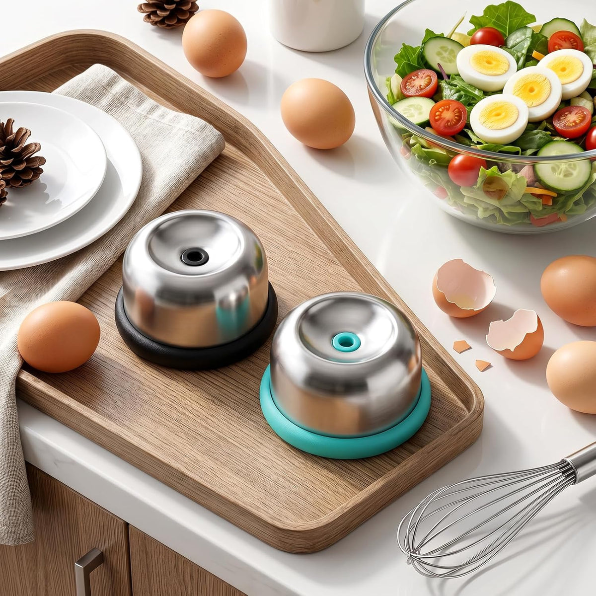 2PCS Stainless Steel Egg Piercer for Raw Eggs, Egg Poker