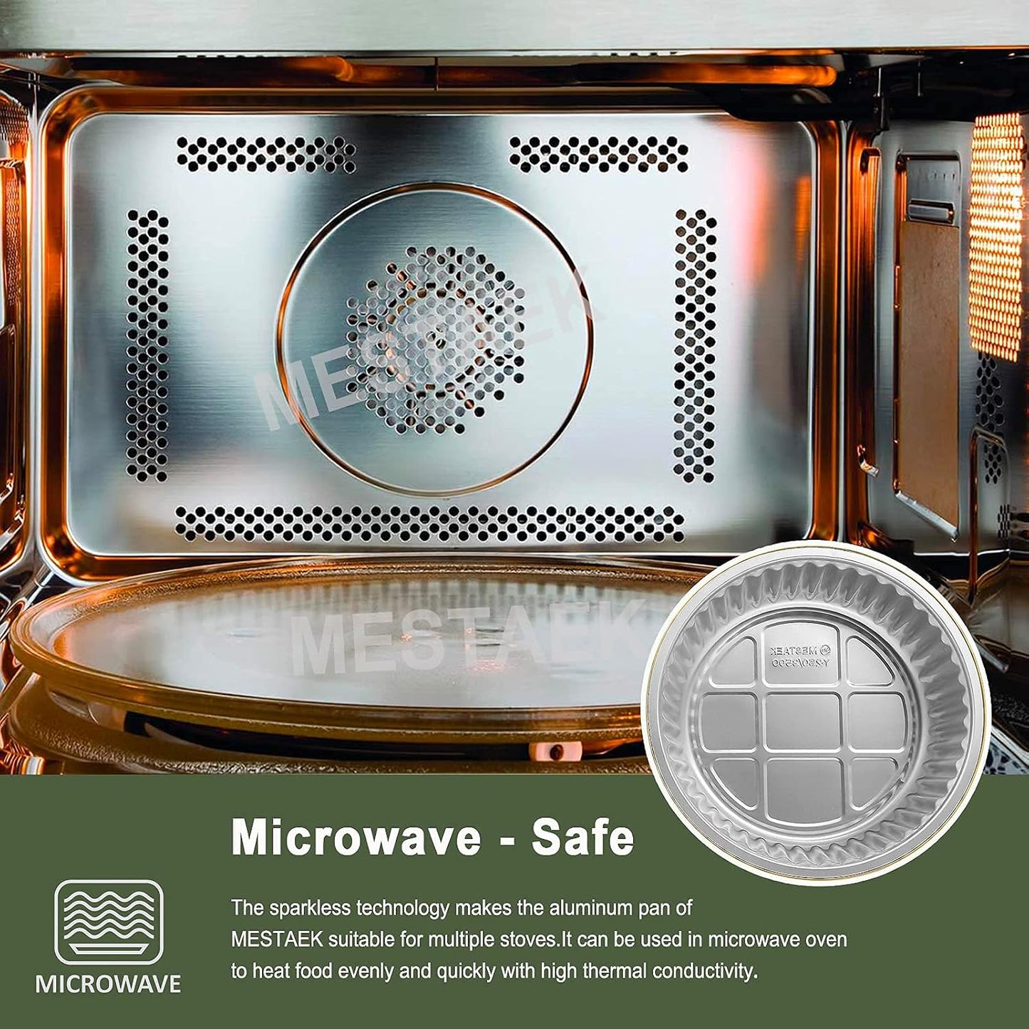 7.7" Round Aluminum Foil Containers with Lids (5 Pack) – Heavy Duty Disposable Takeout Pans for Meal Prep, Pasta, Casserole, Food Storage & Catering, 48oz
