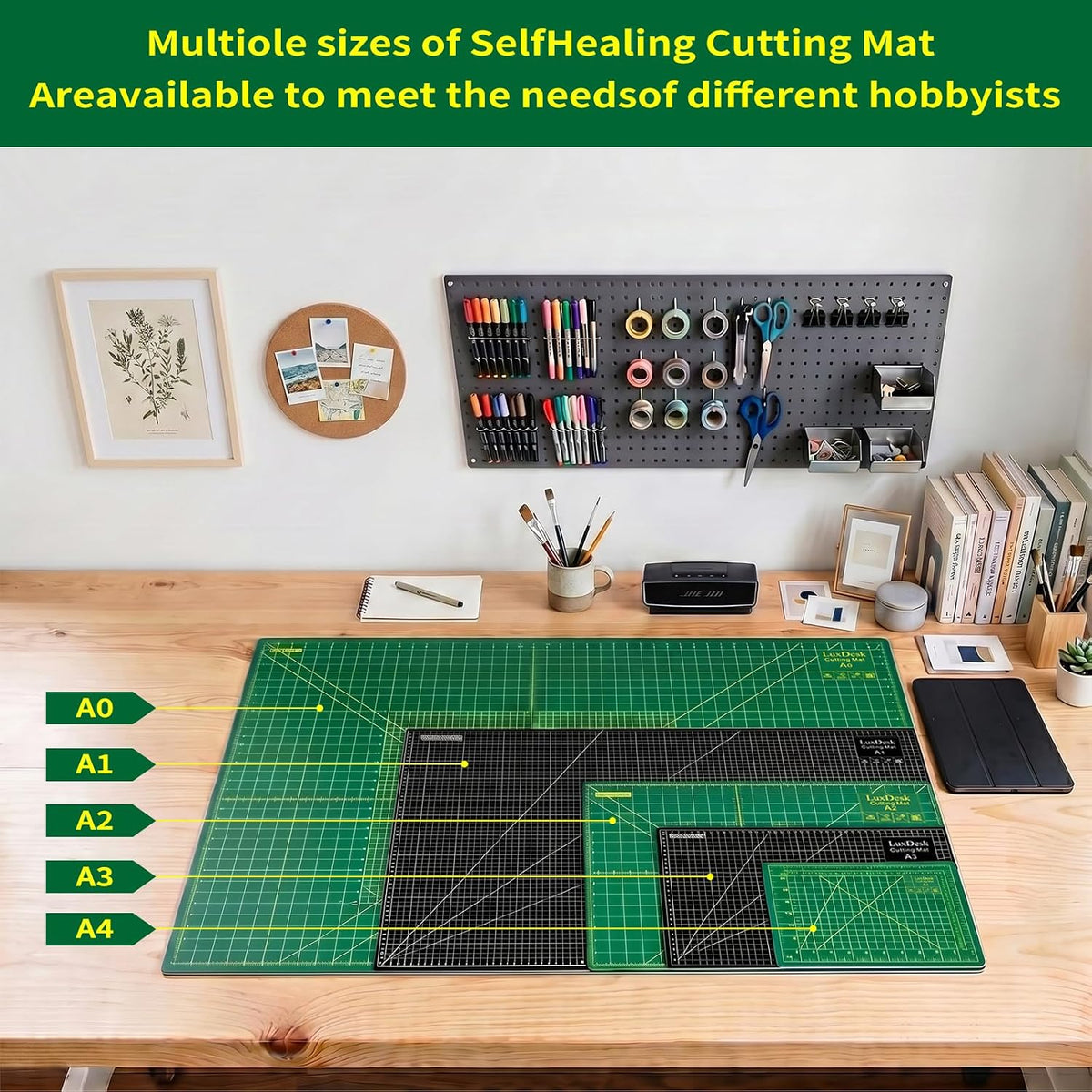 Self Healing Cutting Mat A0, 36 x 48 in 5-Layer Double-Sided Rotary Sewing Mat, Large Craft Cutting Board Suitable for Fabric Cutting, Sewing, Crafts, and Quilting