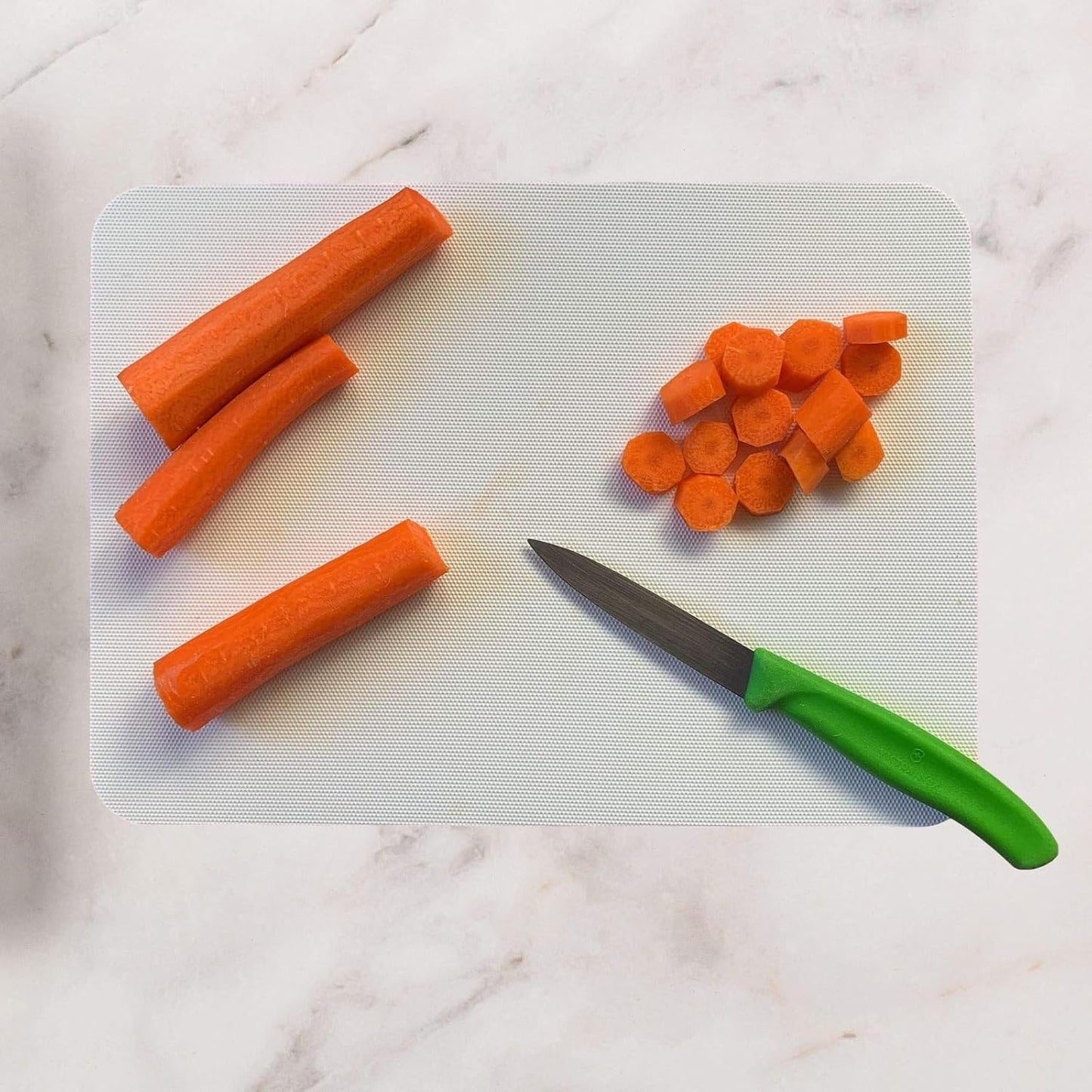 Simply Genius Flexible Cutting Board Set - Color-Coded Plastic Cutting Board Mats - Dishwasher-Safe Chopping Surfaces - Space-Saving Kitchen Mat Storage - 4-Pack Multicolor 11.5 x 15 in