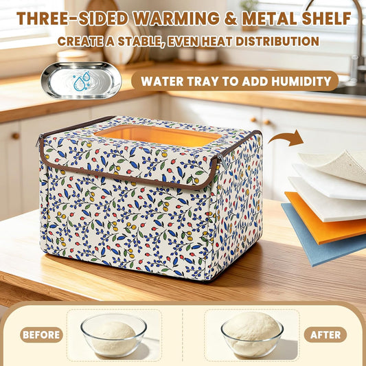 Folding Bread Proofing Box with 50-115℉Temp Control & 96H Timer