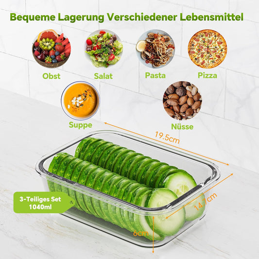 5-Pack 35 oz Borosilicate Glass Food Storage Containers with Lids, Stackable Airtight Glass Meal Prep Containers for Lunch & Leftover, BPA-Free & Leak Proof, for Microwave, Oven, Dishwasher