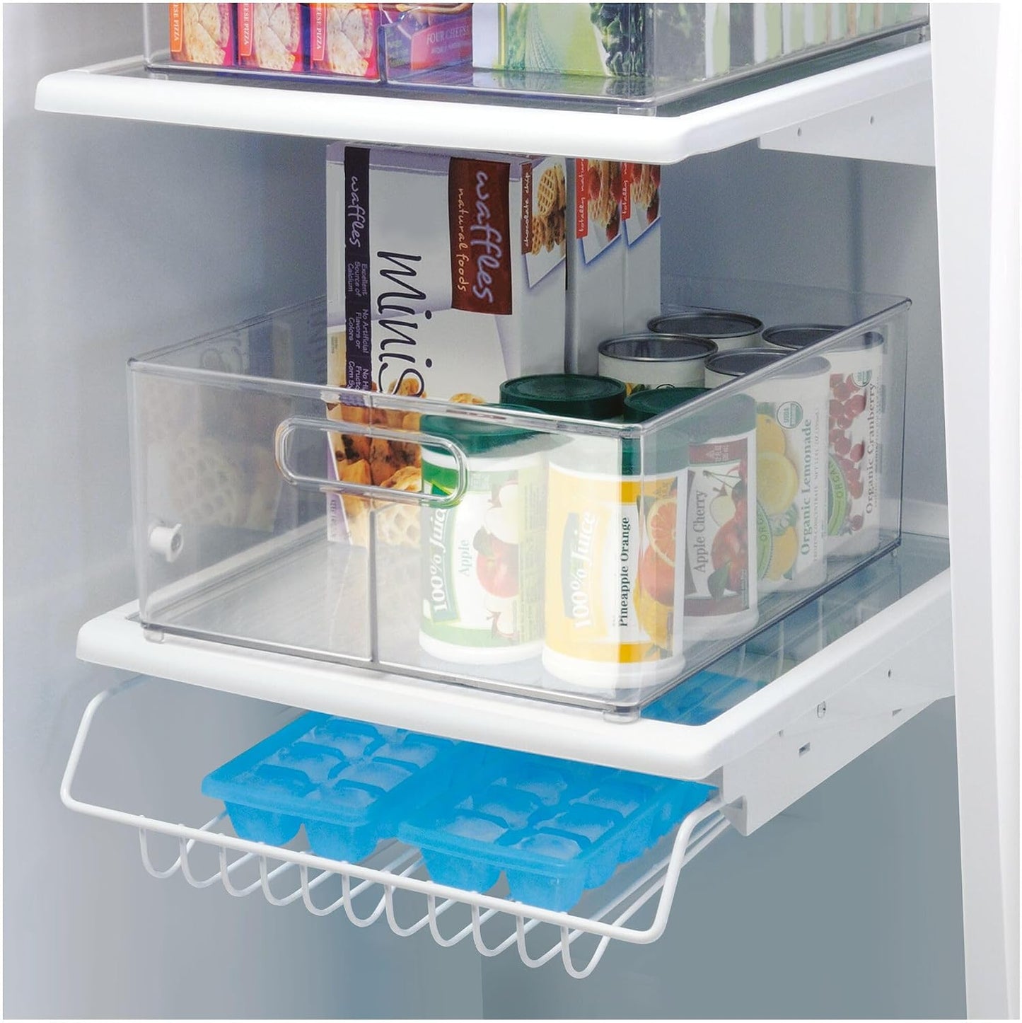 iDesign Divided Pantry Bin for Kitchen Storage - Organize Snacks and Produce - Clear