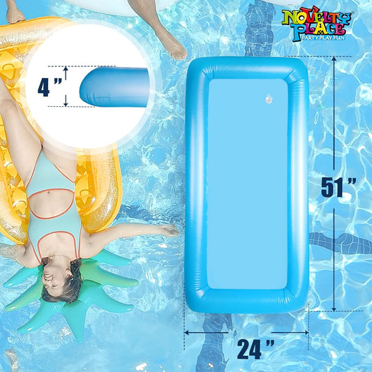 Novelty Place Inflatable Ice Serving Tray Buffet Bar with Drain Plug - Salad Food & Drinks Inflatable Cooler for Party Picnic and Camping (Pack of 1)