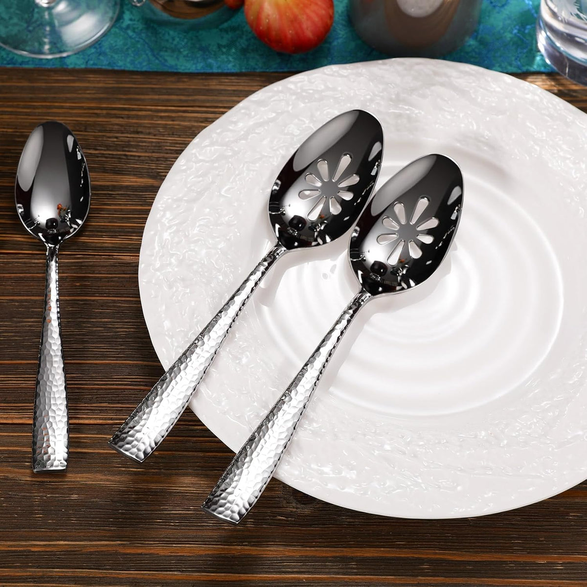 KEAWELL Premium Louis Hammered Serving Forks (Serving Forks)