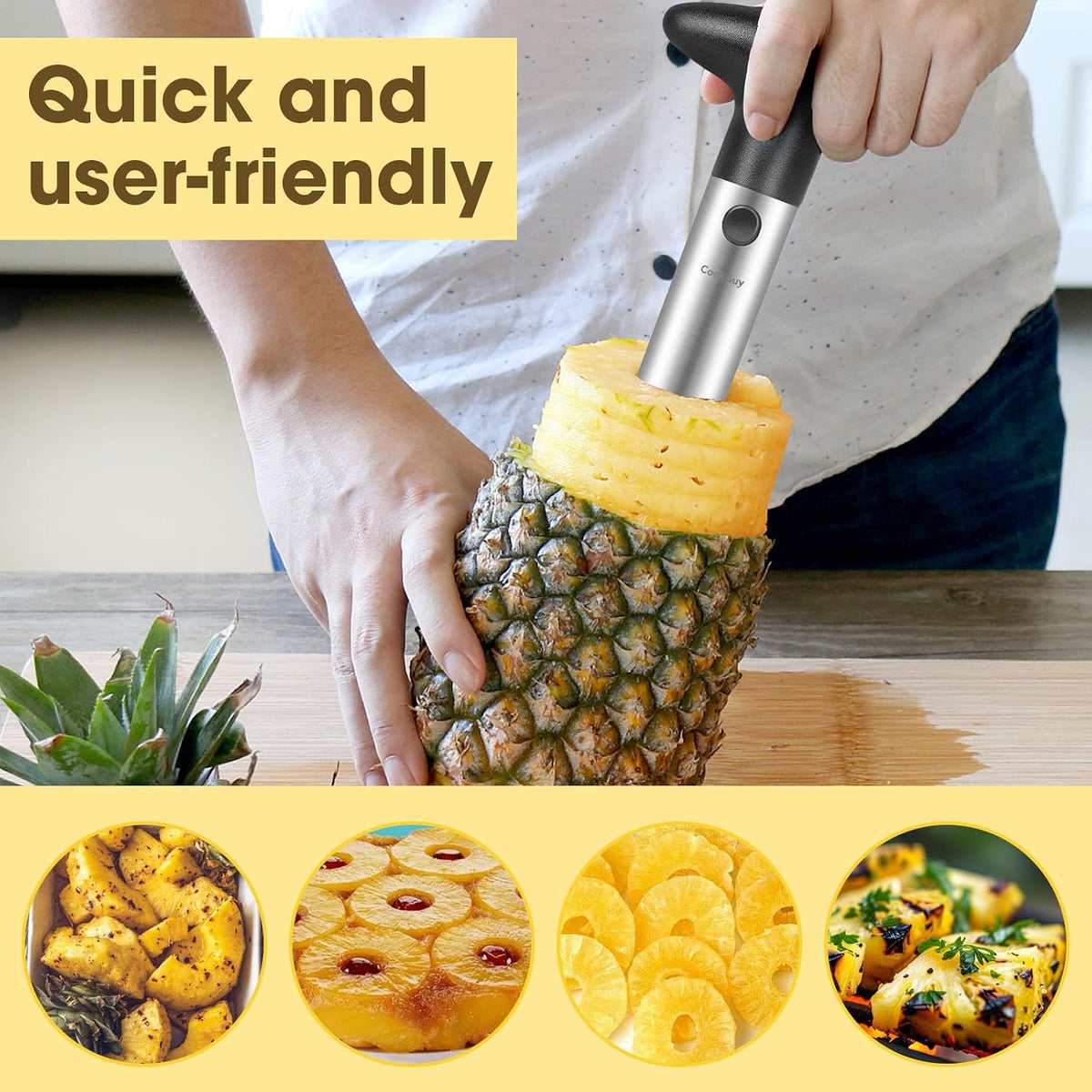 Cook Guy Pineapple Corer and Slicer Set (2-piece)