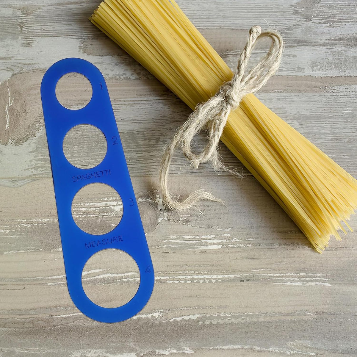 Stainless Steel Spaghetti Measuring Ruler, 4-hole Pasta Portion Tool