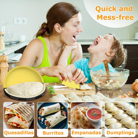 Tortilla Sealer Crimper Maker - for 10"+8"+6"+4" Flour Tortillas