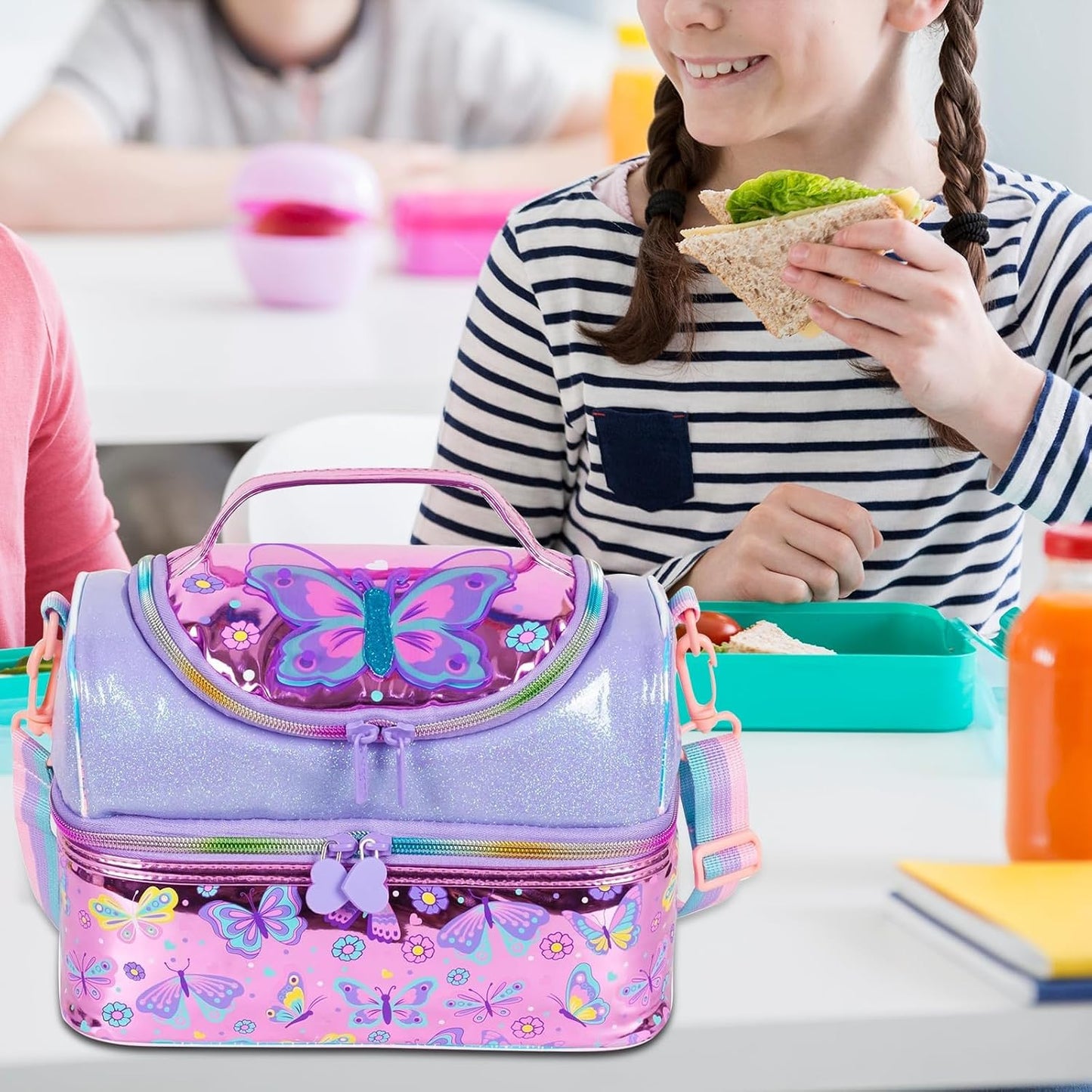 RLGPBON Lunch Bag Kids,Boys Lunch Box,Space Lunch Bag Toddler Teen Boys,School Daycare Cute Travel bags