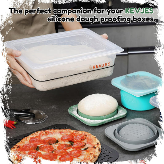 6L Clear Dough Proofing Container with Level Tracking Band, Holds Up to 3000g of Sourdough and Pizza Dough, Bulk Fermentation Rising Box with Lid, BPA-Free, Stackable & Dishwasher Safe