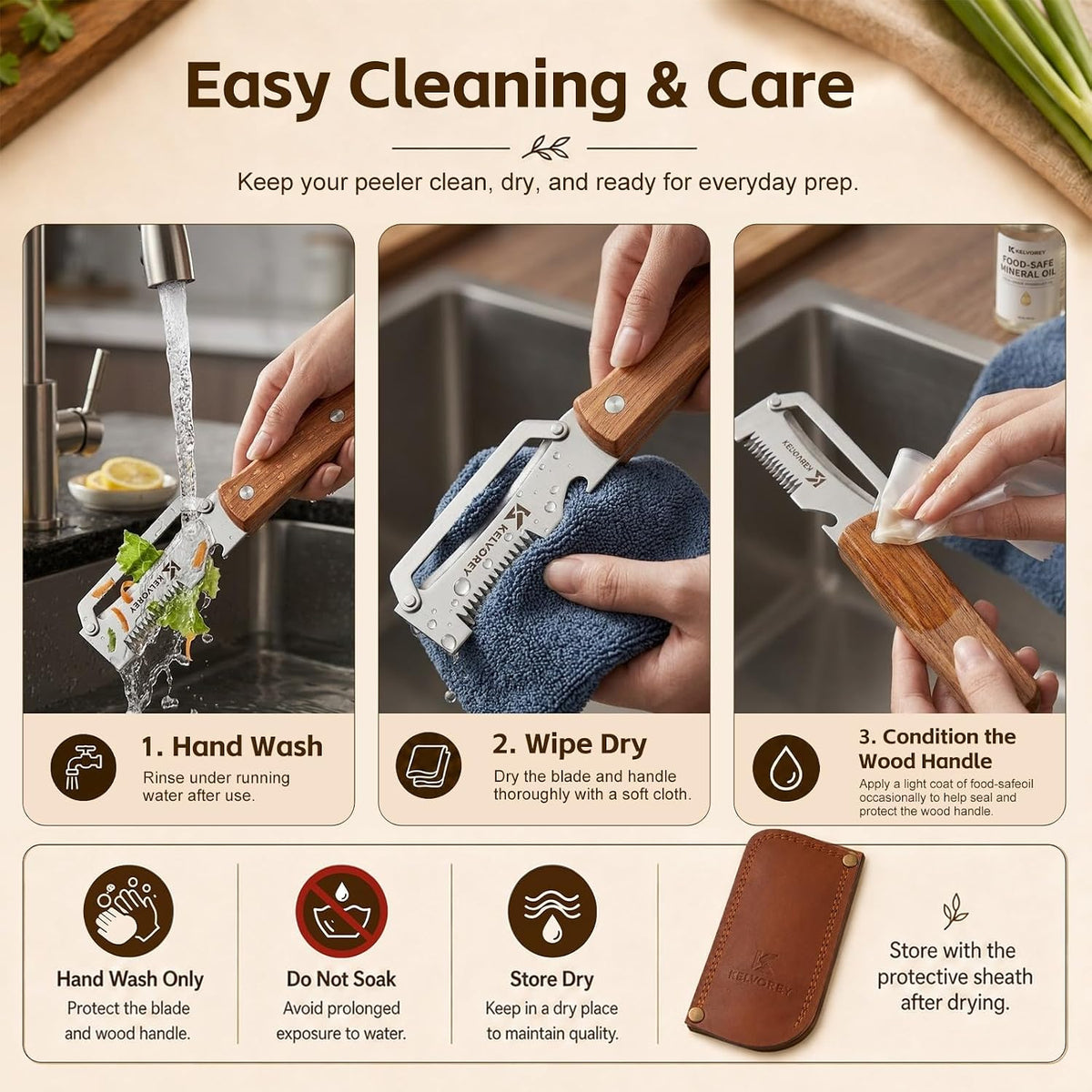 3-in-1 Multifunctional Vegetable Peeler for Right Hand