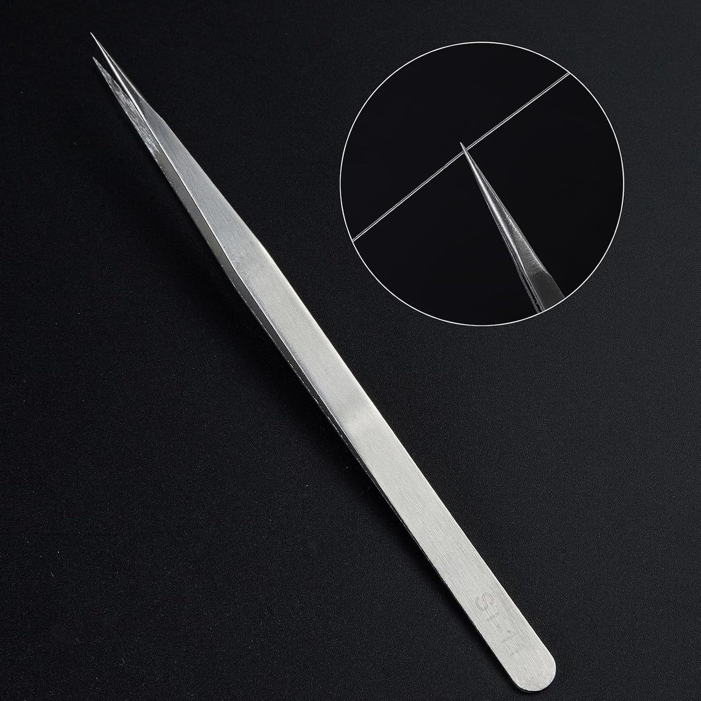 Precision Tweezers Set,Upgraded Stainless Steel of Craft Tweezers - Extra Fine,Angled,Blunt Tips for Electronics,Hobby, Industrial,Laboratory Work,Jewelry-Making,Model,Cooking