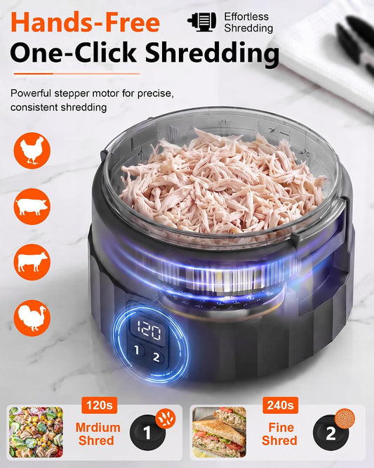 2026 Upgraded Electric Chicken Shredder -One-Touch Meat Shredder Tool Twist