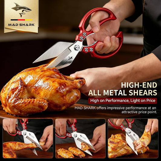 MAD SHARK Heavy Duty Kitchen Shears, All Purpose Kitchen Scissors