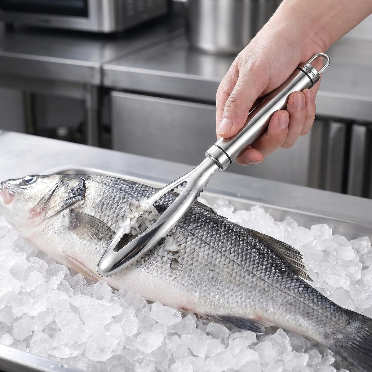 304 Stainless Steel Fish Scale Remover, Fish Scaler Kitchen Tool