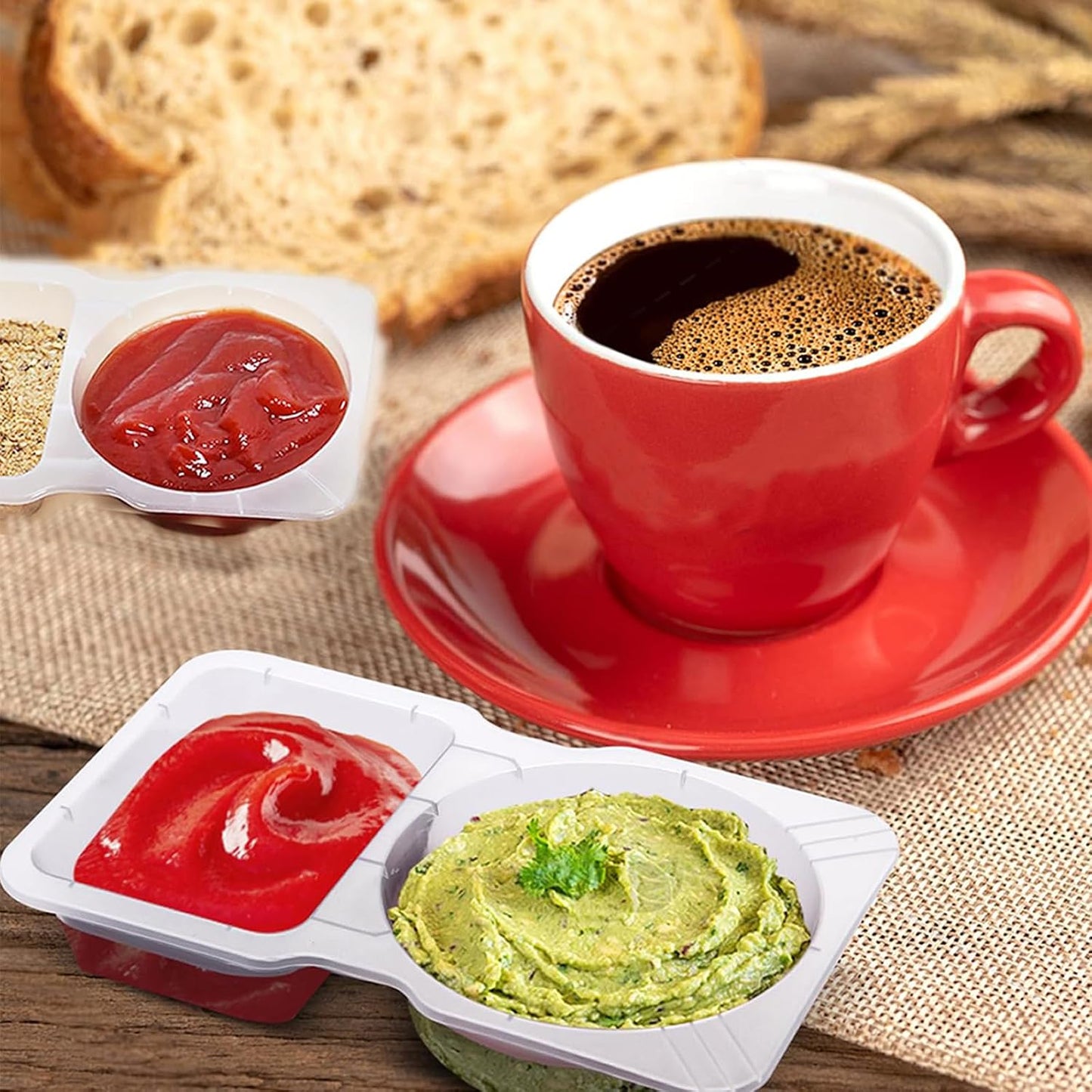 10 packs of leak proof reusable containers with lids, dipping sauces, tomato juice, and snacks - perfect for children, families, travel, and meal preparation | BPA free, dishwasher washable