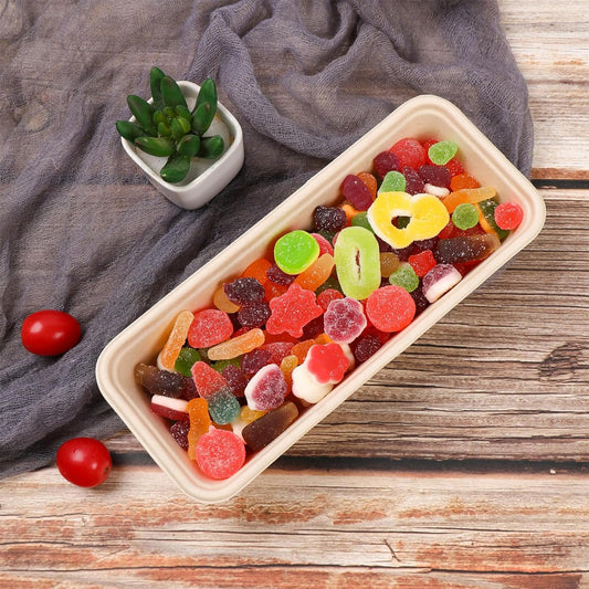 16oz disposable 3 compartments Sugarcane Fibers bowls with lid take away food containers Meal Prep Bowls 25 Pack