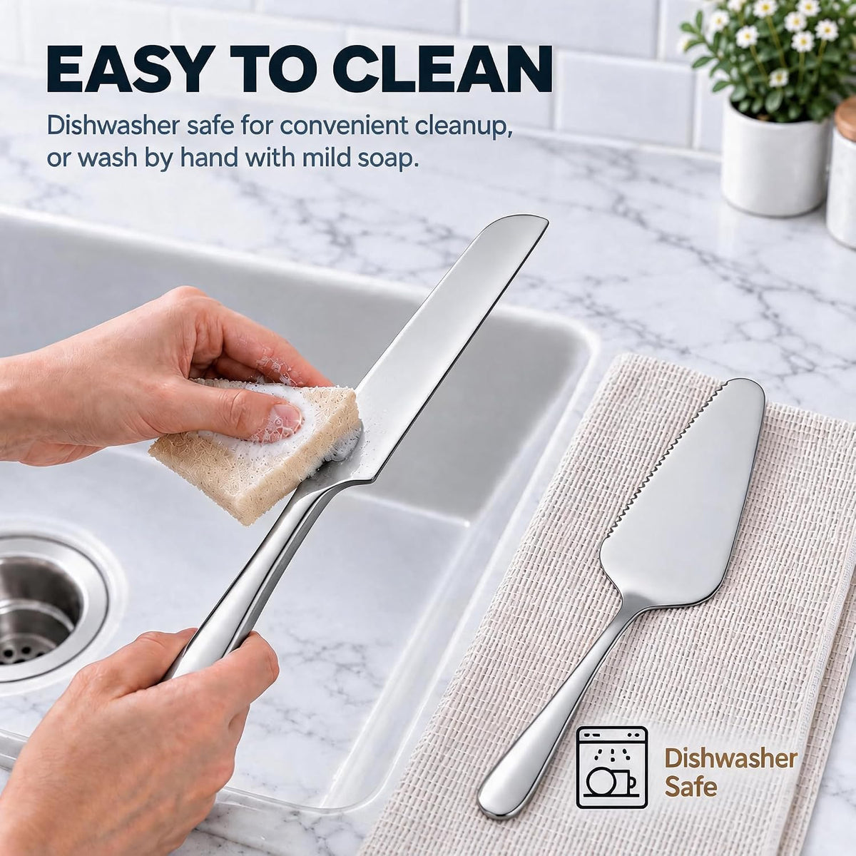 2-Piece Cake Knife and Server Set with Serrated-Edge Server