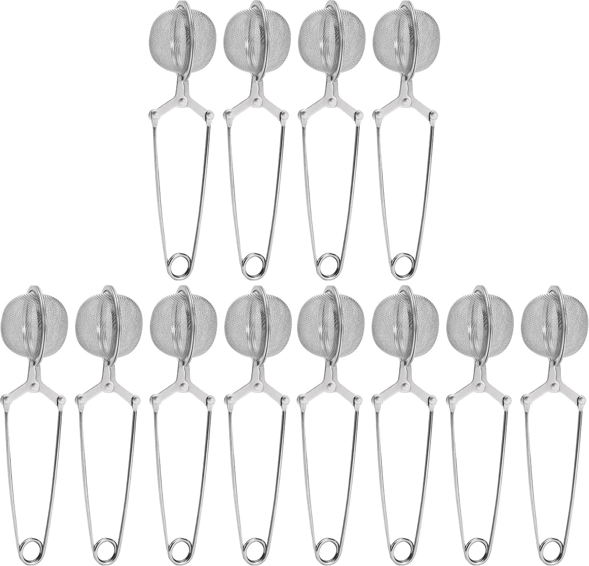Tea Strainers for Loose Tea, 4 Pack Tea Infuser with Handle Fine Mesh Tea Ball Filter Tea Diffusers Steeper for Loose Leaf Tea, Spices, Seasonings