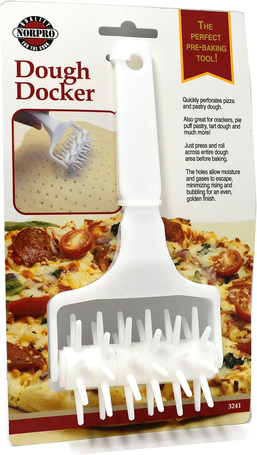 Norpro Docker for Pizza Crust or Pastry Dough, White,3241