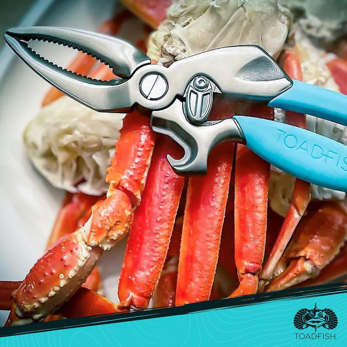 Toadfish Seafood Tool Set, Crab Cracker, Shrimp Deveiner, Oyster Knife