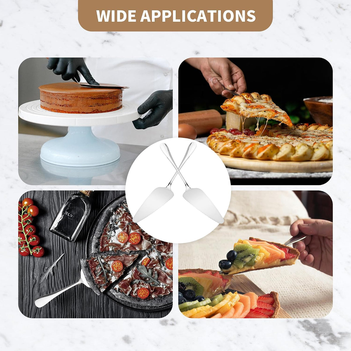 20 Pcs Stainless Steel Pie Server Cake Servers