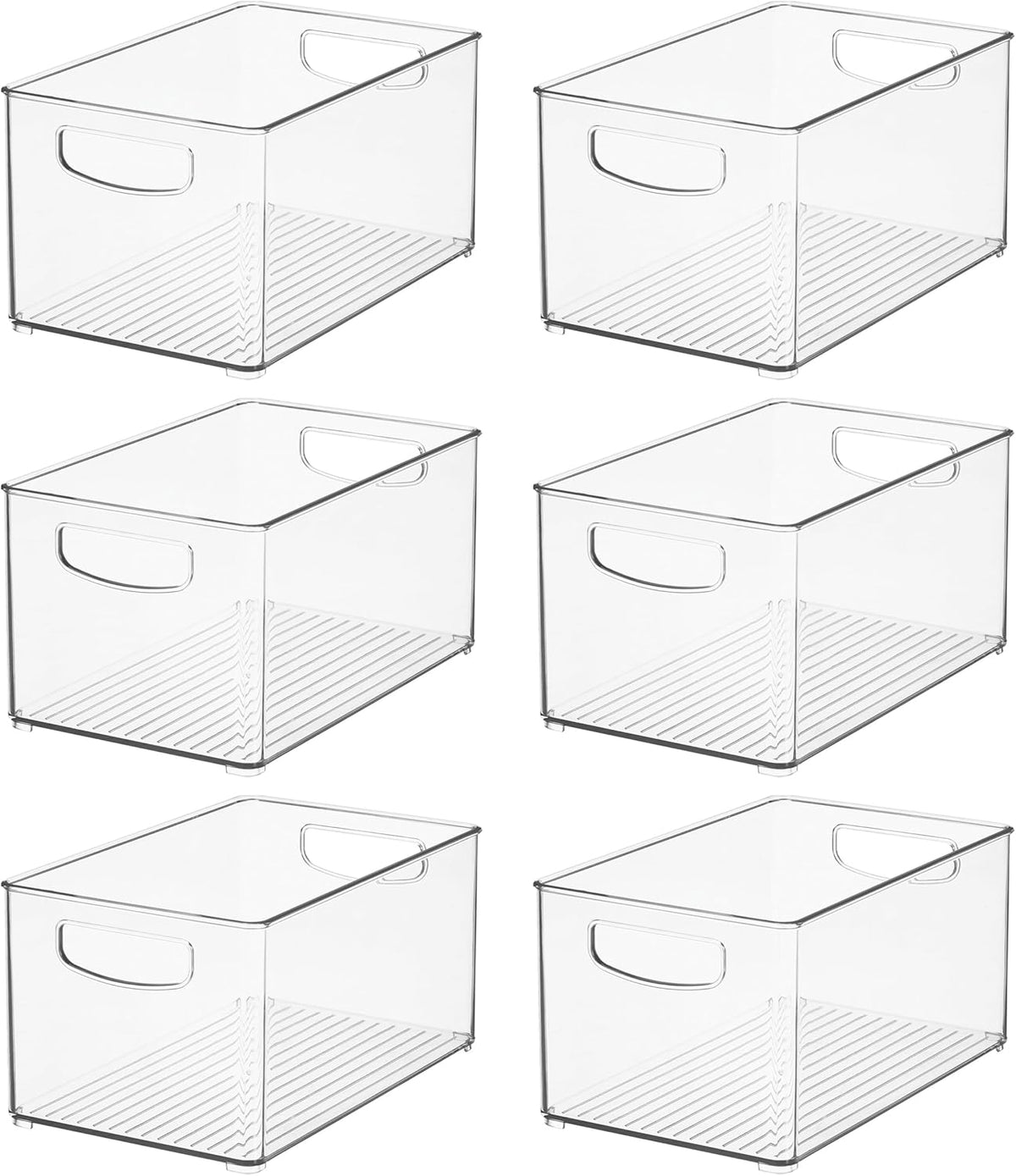 iDesign Stackable Clear Plastic Bin | Kitchen Organizers and Storage, For Fridge and Pantry