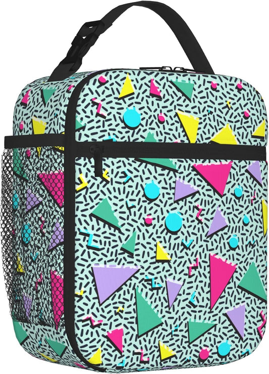 Dinosaur Volcano Insulated Lunch Bag for Women & Men, Reusable Leak-Proof Lunch Box with Cooler Compartment, Lunch Tote for Adults Work Travel Picnic Durable & Washable